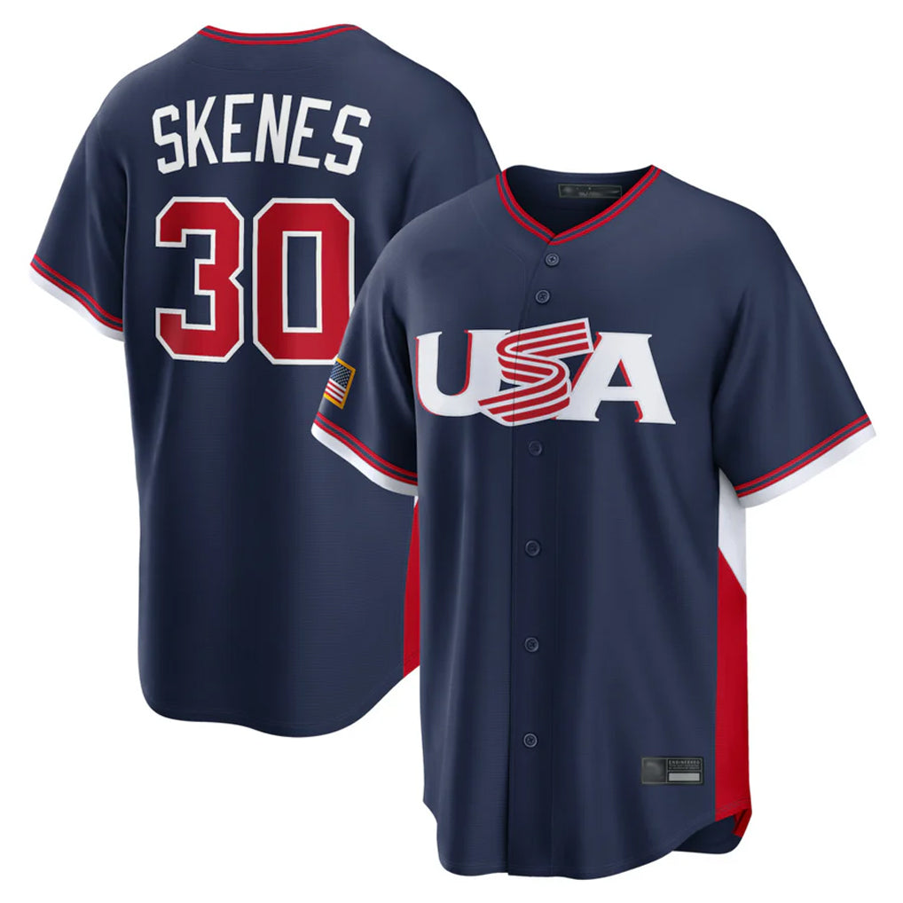 Jamed P.Pirates #30 Paul Skenes Player Navy USA 2026 World Classic Home Limited Stitched Jerseys