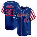 Jamed P.Pirates #30 Paul Skenes Player Royal 2025 Independence Day Vapor Premier Limited Stitched Jerseys