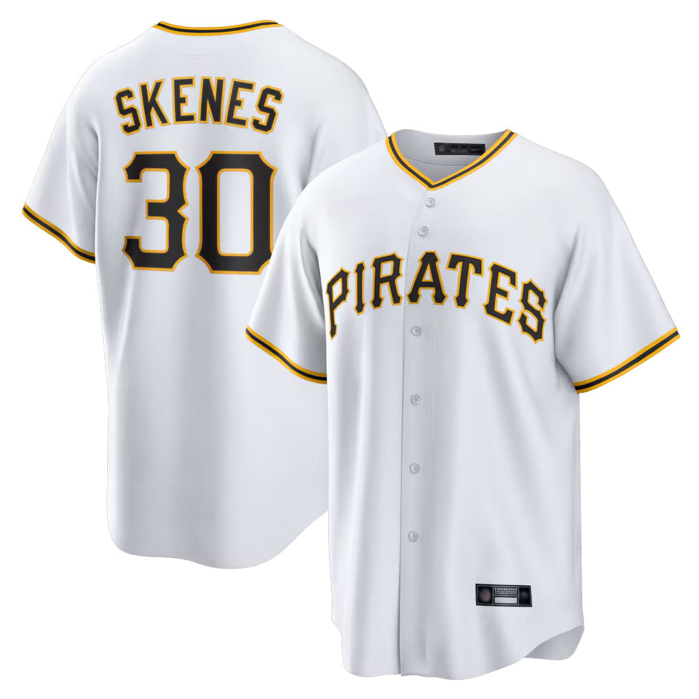 Jamed P.Pirates #30 Paul Skenes Player White Home Game Stitched Jerseys