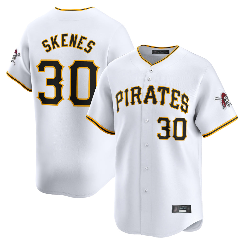 Jamed P.Pirates #30 Paul Skenes Player White Home Limited Stitched Jerseys