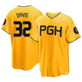 Jamed P.Pirates #32 Henry Davis Player Gold City Connect Home Game Stitched Jerseys