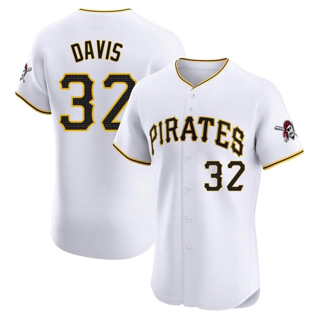 Jamed P.Pirates #32 Henry Davis Player White Home Limited Elite Stitched Jerseys