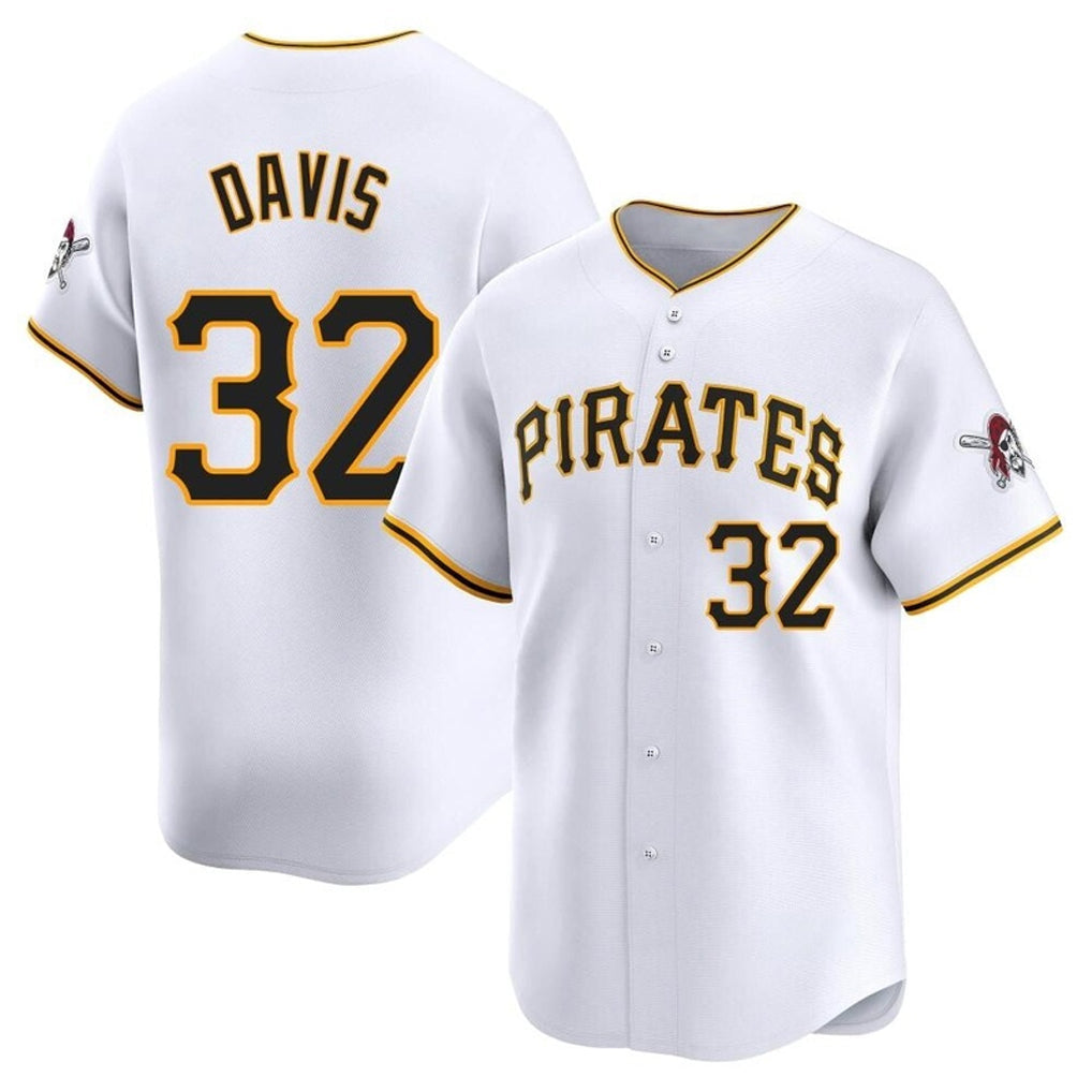 Jamed P.Pirates #32 Henry Davis Player White Home Limited Stitched Jerseys