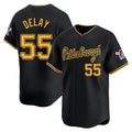 Jamed P.Pirates #55 Jason Delay Player Black Alt Home Limited Stitched Jerseys