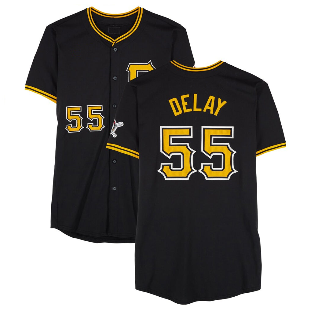 Jamed P.Pirates #55 Jason Delay Player Black Alternate Limited Game Stitched Jerseys