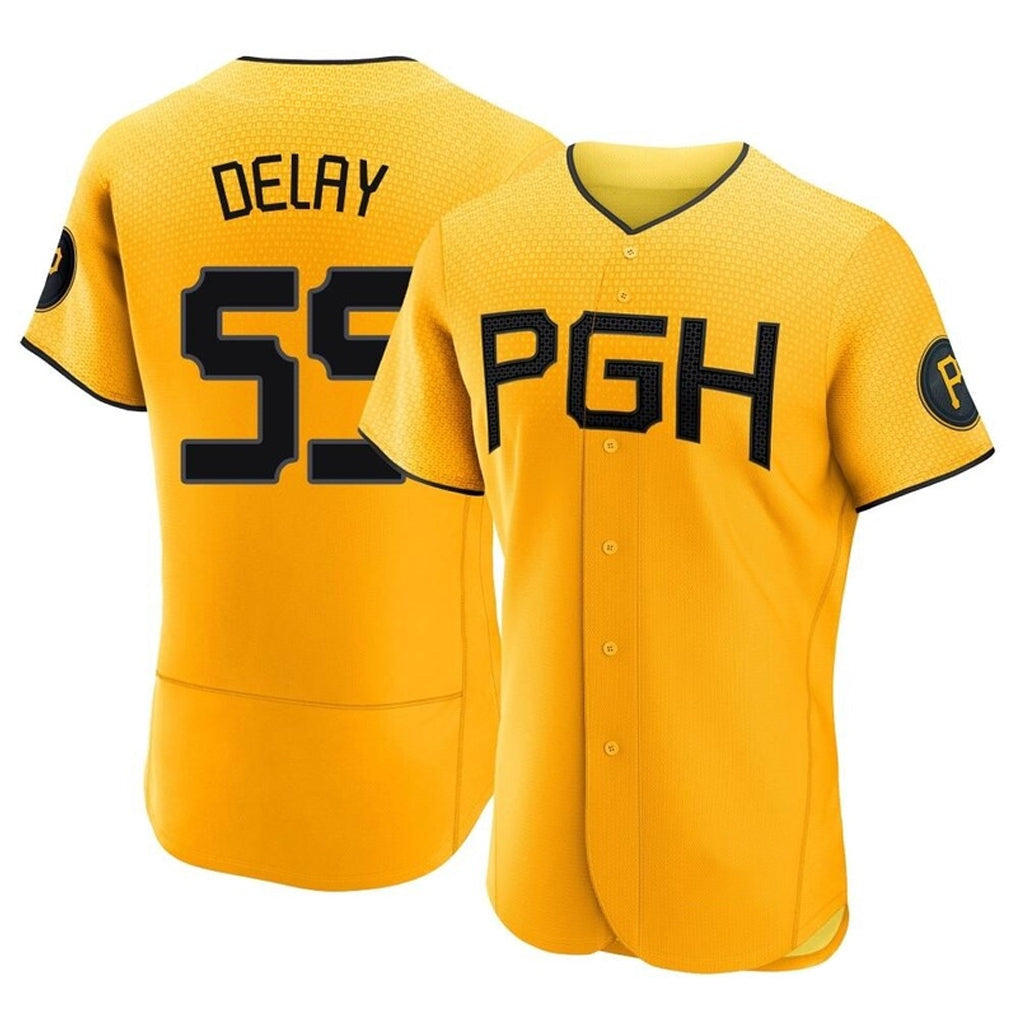 Jamed P.Pirates #55 Jason Delay Player Gold City Connect Home Limited Elite Stitched Jerseys