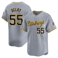 Jamed P.Pirates #55 Jason Delay Player Gray Road Home Limited Stitched Jerseys