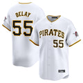 Jamed P.Pirates #55 Jason Delay Player White Home Limited Stitched Jerseys