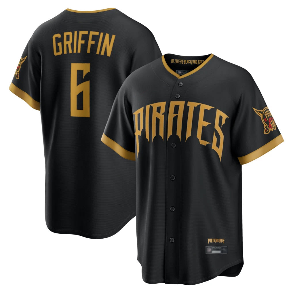 Jamed P.Pirates #6 Konnor Griffin Player Black 2026 City Connect Home Game Stitched Jerseys