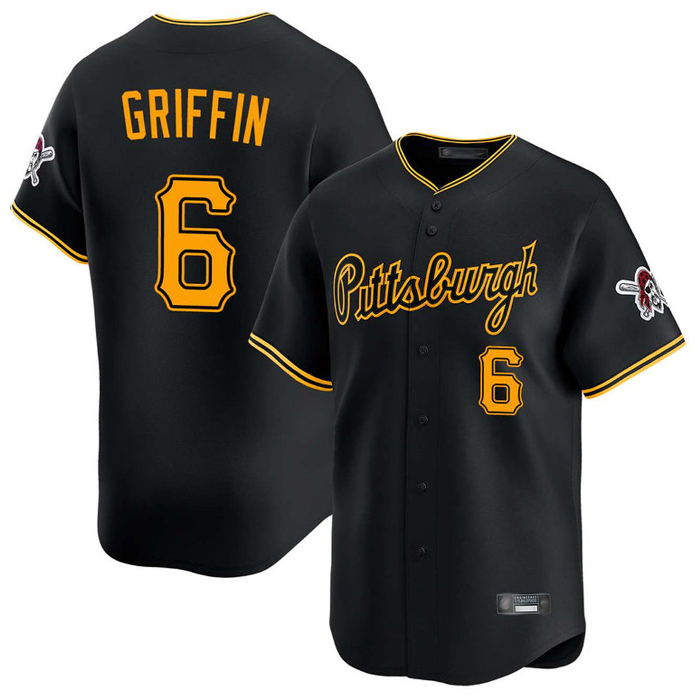 Jamed P.Pirates #6 Konnor Griffin Player Black Alt Home Limited Stitched Jerseys