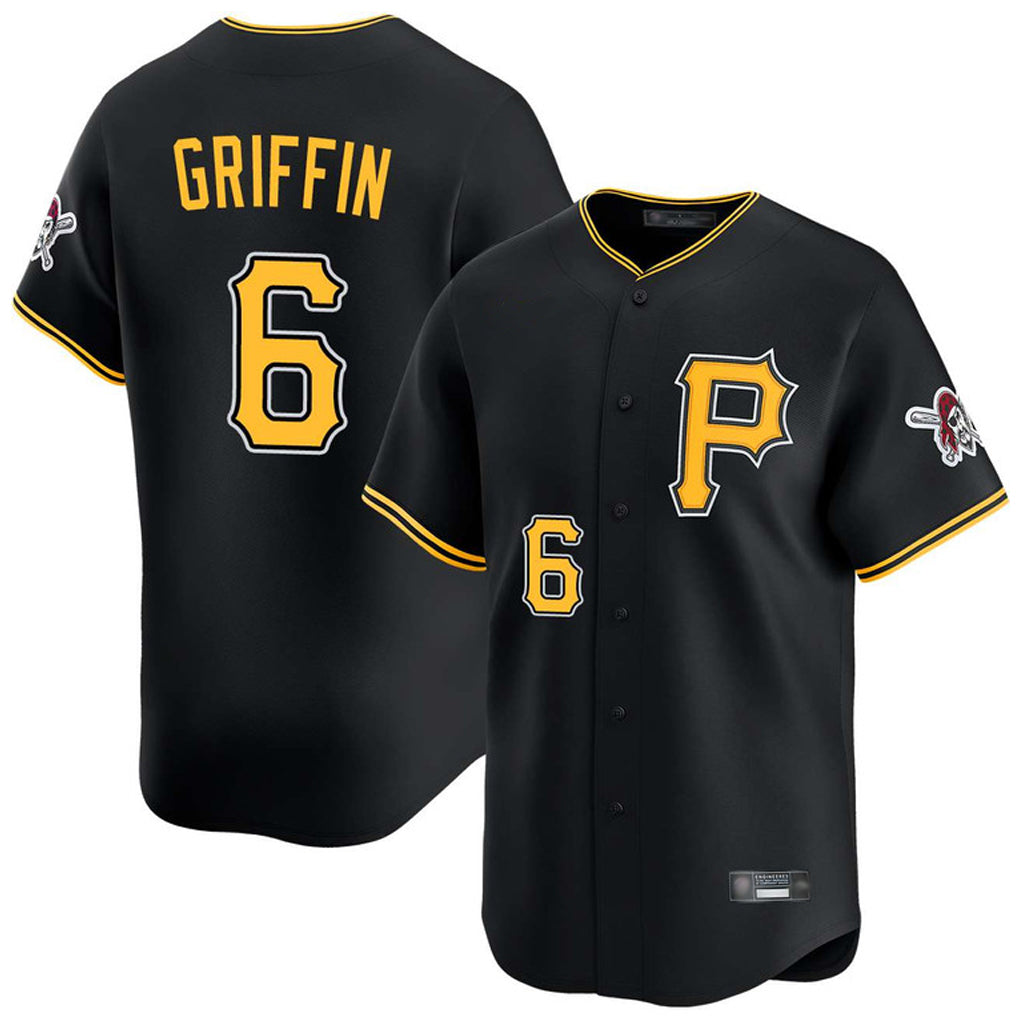 Jamed P.Pirates #6 Konnor Griffin Player Black Alternate Limited Game Stitched Jerseys