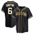 Jamed P.Pirates #6 Konnor Griffin Player Black Fashion Out Home Game Stitched Jerseys