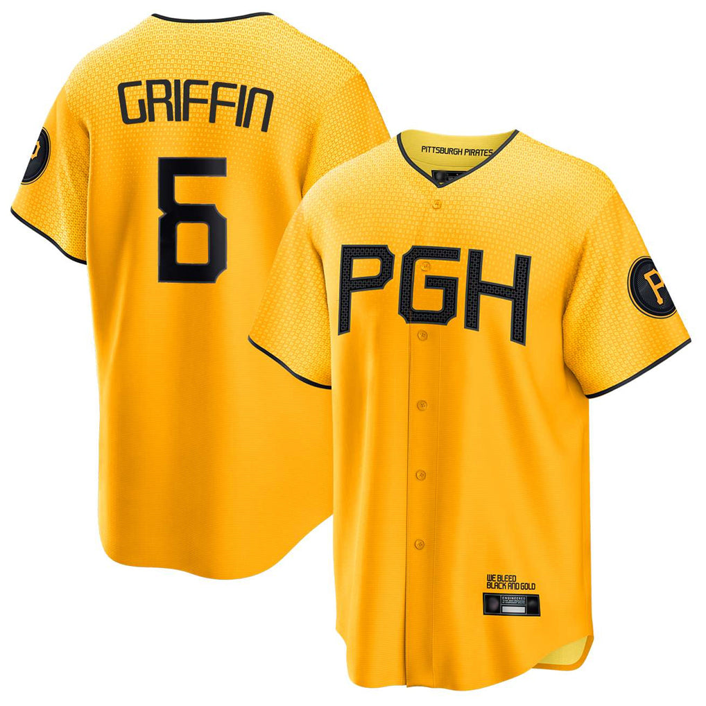 Jamed P.Pirates #6 Konnor Griffin Player Gold City Connect Home Game Stitched Jerseys