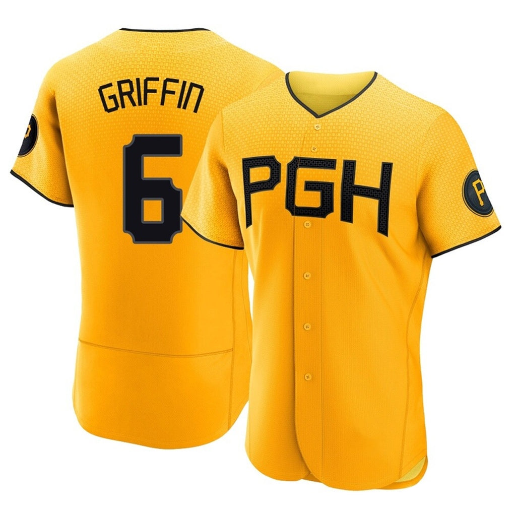 Jamed P.Pirates #6 Konnor Griffin Player Gold City Connect Home Limited Elite Stitched Jerseys
