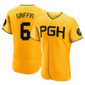 Jamed P.Pirates #6 Konnor Griffin Player Gold City Connect Home Limited Elite Stitched Jerseys