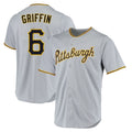 Jamed P.Pirates #6 Konnor Griffin Player Gray Road Home Game Stitched Jerseys