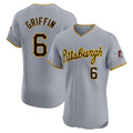 Jamed P.Pirates #6 Konnor Griffin Player Gray Road Home Limited Elite Stitched Jerseys
