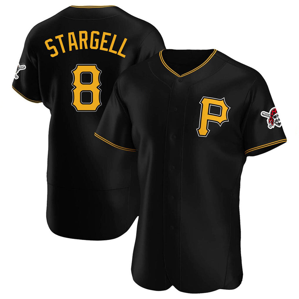 Jamed P.Pirates #8 Willie Stargell Player Black Alternate 2025 Home Limited Elite Stitched Jerseys