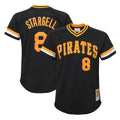 Jamed P.Pirates #8 Willie Stargell Player Black Mitchell & Ness Black Cooperstown Collection Mesh Batting Limited Stitched Jerseys