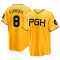 Jamed P.Pirates #8 Willie Stargell Player Gold City Connect Home Game Stitched Jerseys