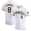 Jamed P.Pirates #8 Willie Stargell Player White Home Limited Elite Stitched Jerseys