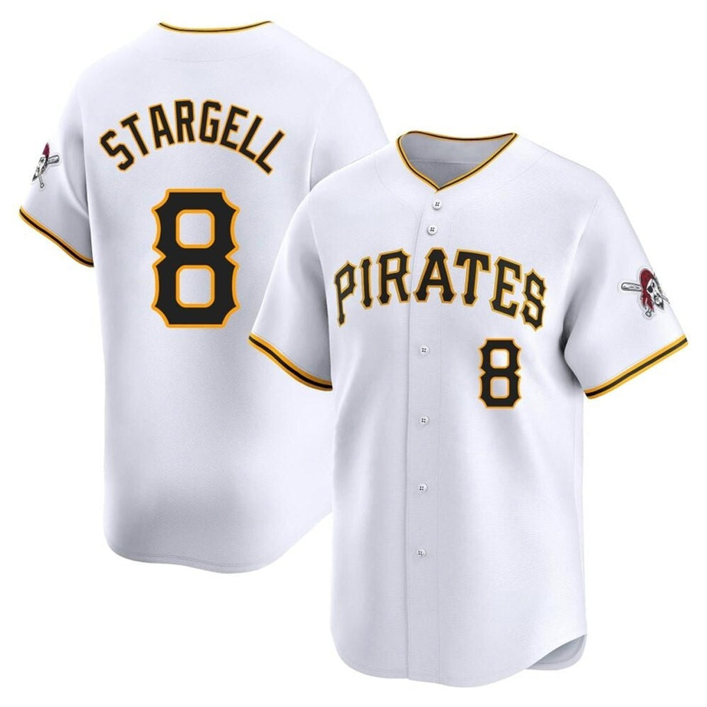 Jamed P.Pirates #8 Willie Stargell Player White Home Limited Stitched Jerseys