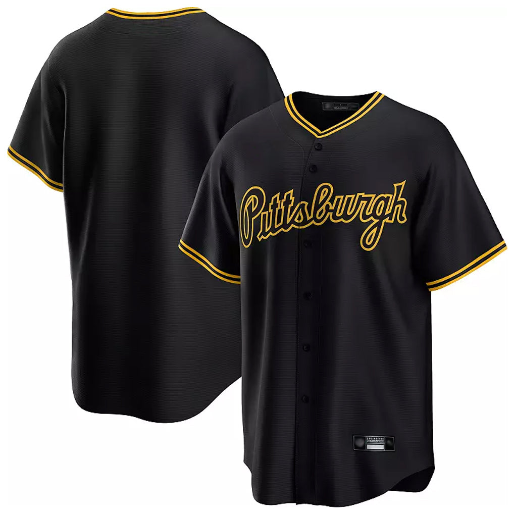 Jamed P.Pirates Blank Player Black Alt Home Limited Stitched Jerseys