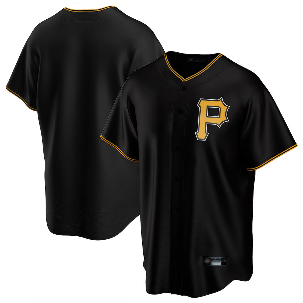 Jamed P.Pirates Blank Player Black Alternate 2025 Home Game Stitched Jerseys