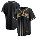 Jamed P.Pirates Blank Player Black Fashion Out Home Game Stitched Jerseys