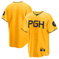 Jamed P.Pirates Blank Player Gold City Connect Home Game Stitched Jerseys
