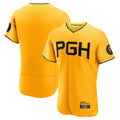 Jamed P.Pirates Blank Player Gold City Connect Home Limited Stitched Jerseys