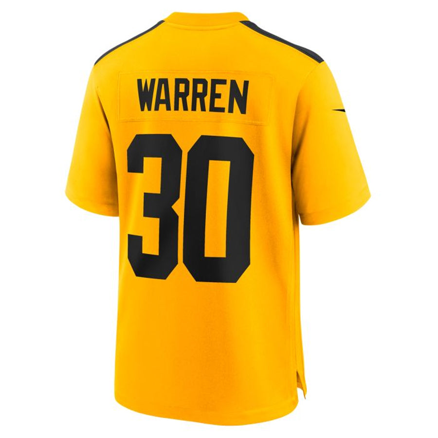 Jamed P.Steelers #30 Jaylen Warren Player Gold Alternate Game Stitched Jerseys
