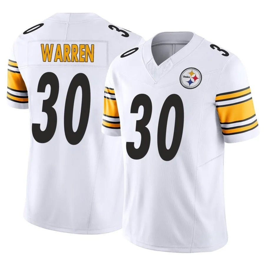 Jamed P.Steelers #30 Jaylen Warren Player White Vapor F.U.S.E. Limited Stitched Jerseys
