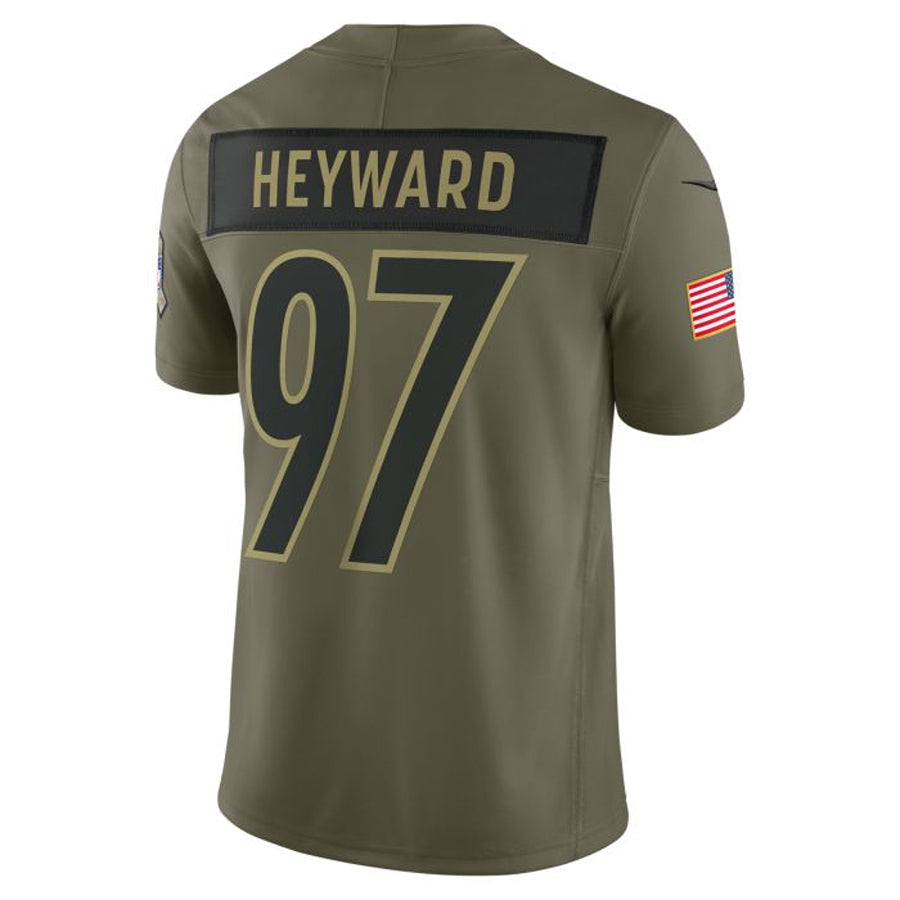 Jamed P.Steelers #97 Cameron Heyward Player Vapor F.U.S.E. Limited Salute to Service Stitched Jerseys