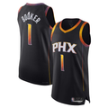 Jamed P.Suns #1 Devin Booker Black Authentic Player Jerseys - Statement Edition