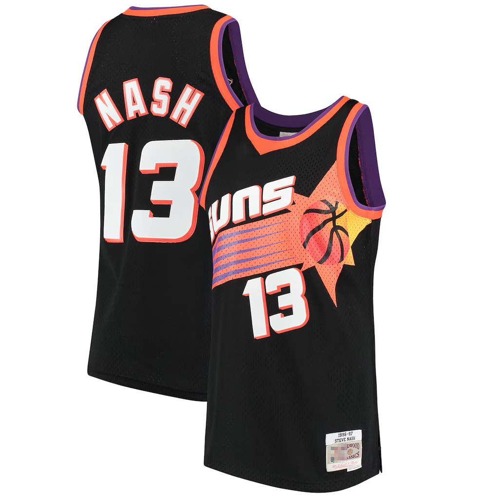 Jamed P.Sunss #13 Steve Nash Mitchell & Ness Black 1996-1997 Hardwood Classics Swingman Jerseys