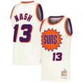Jamed P.Sunss #13 Steve Nash Mitchell & Ness Cream Chainstitch Swingman Jerseys