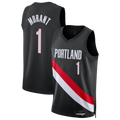 Jamed PT.Blazers #1 Ja Morant Black Swingman Jerseys - Icon Edition