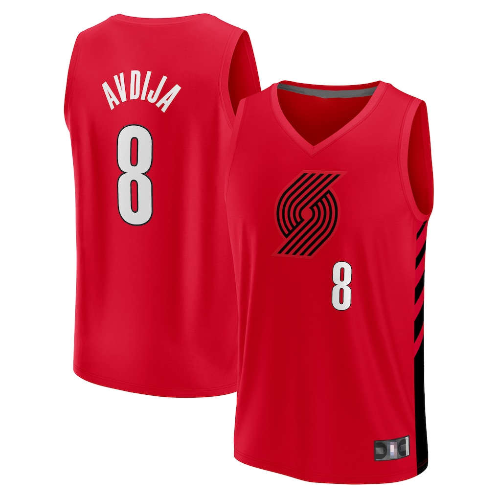 Jamed PT.Blazers #8 Deni Avdija Fanatics Red Fast Break Player Jerseys - Statement Edition