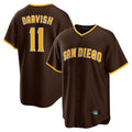Jamed S.Diego Padres #11 Yu Darvish Player Brown Alternate Replica Game Stitched Jerseys