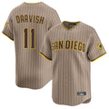 Jamed S.Diego Padres #11 Yu Darvish Player Khaki Home Limited Stitched Jerseys