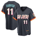Jamed S.Diego Padres #11 Yu Darvish Player Obsidian 2026 City Connect Home Game T-shirt Stitched Jerseys