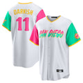 Jamed S.Diego Padres #11 Yu Darvish Player White City Connect Home Game Stitched Jerseys
