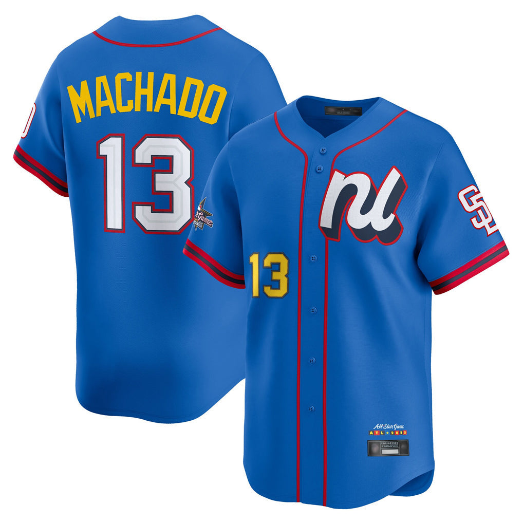 Jamed S.Diego Padres #13 Manny Machado Player Blue National League All-Star Game Limited Stitched Jerseys