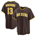 Jamed S.Diego Padres #13 Manny Machado Player Brown Alternate Replica Game Stitched Jerseys