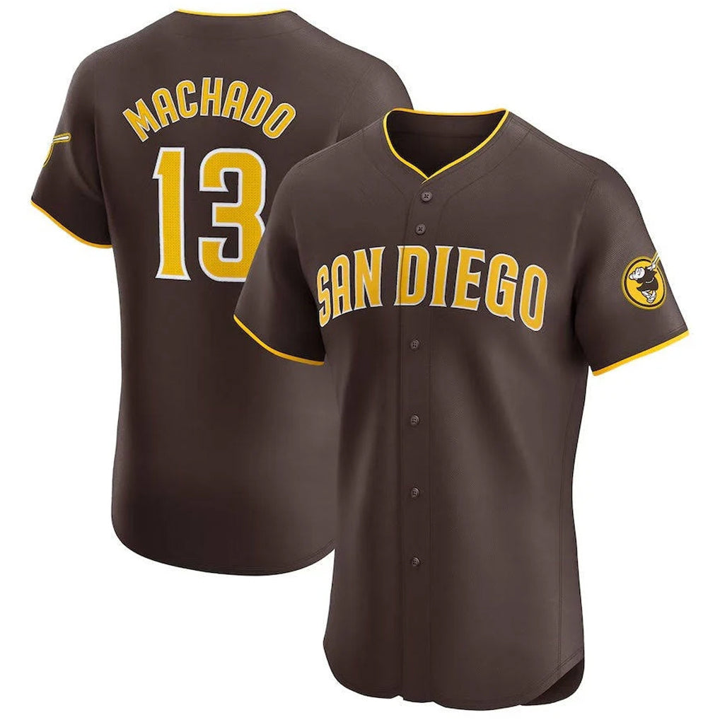 Jamed S.Diego Padres #13 Manny Machado Player Brown Home Limited Elite Stitched Jerseys