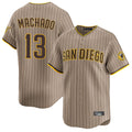 Jamed S.Diego Padres #13 Manny Machado Player Khaki Home Limited Stitched Jerseys