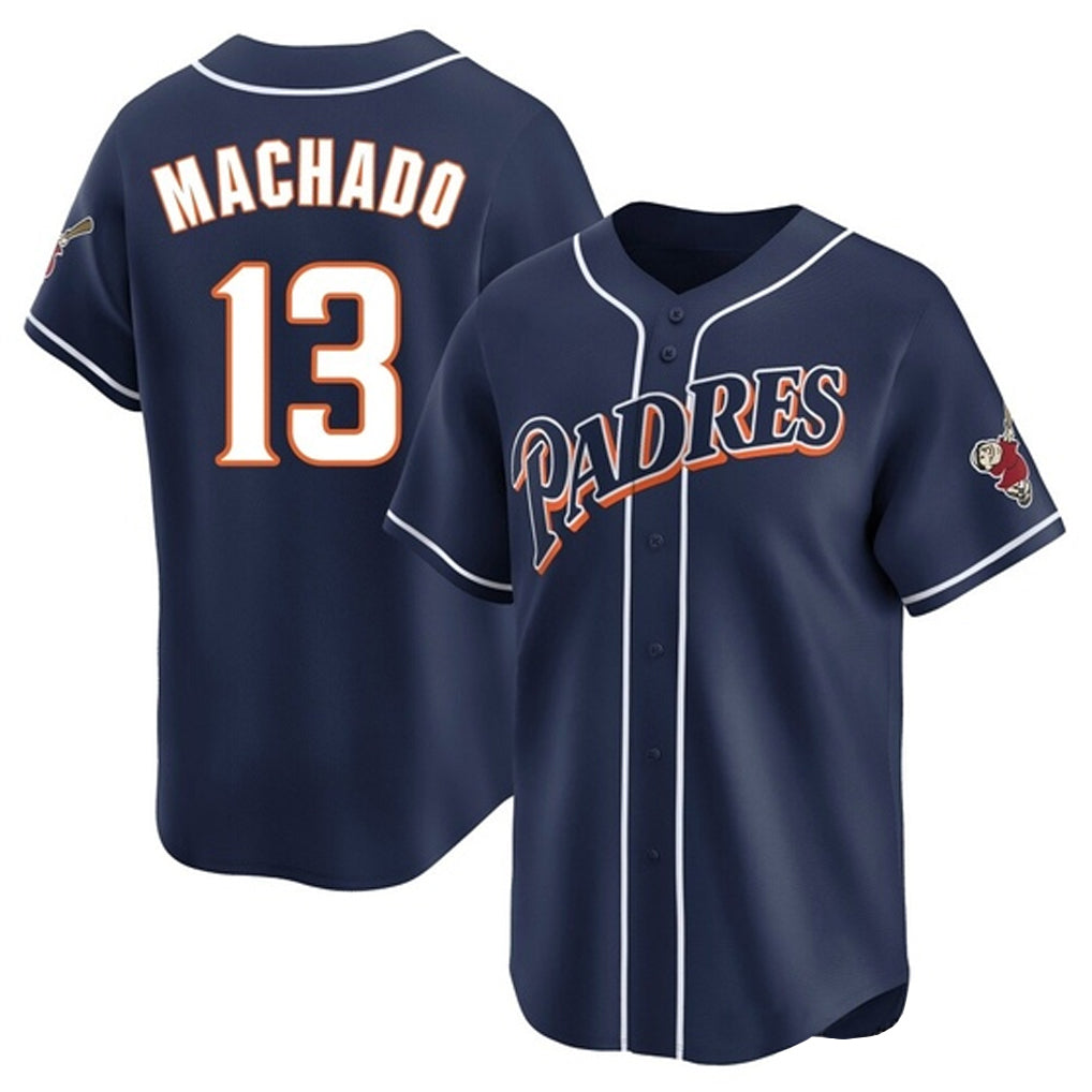 Jamed S.Diego Padres #13 Manny Machado Player Navy Cooperstown Collection Limited Home Stitched Jerseys