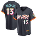 Jamed S.Diego Padres #13 Manny Machado Player Obsidian 2026 City Connect Home Game T-shirt Stitched Jerseys