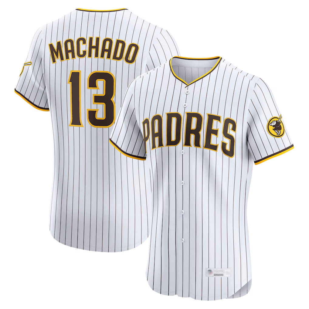 Jamed S.Diego Padres #13 Manny Machado Player White Home Limited Elite Stitched Jerseys